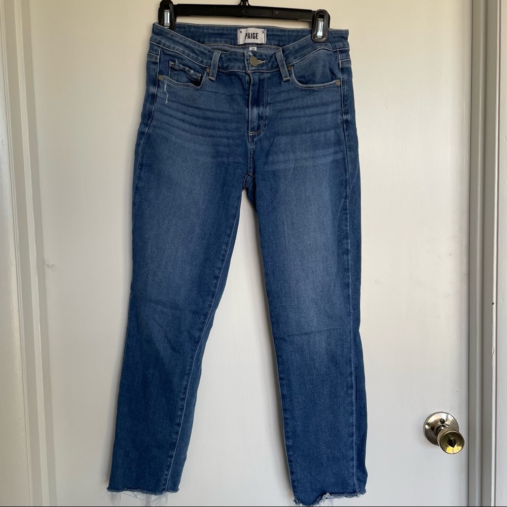 Paige Kylie Crop Julian Deconstructed Jeans Raw Hem